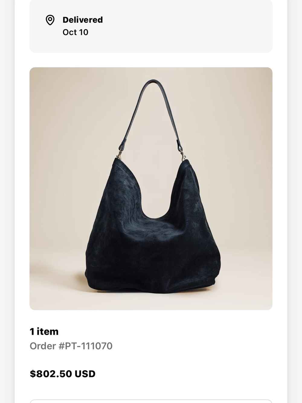 Parker Thatch Jane Black Suede Tote